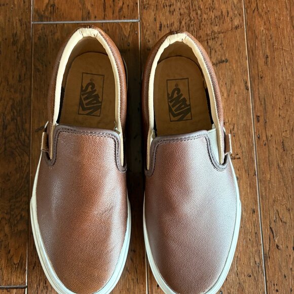 Vans Slip-On Sneakers. Brown. Women 8.0 Men 6.5. NWOT. - Picture 3 of 5
